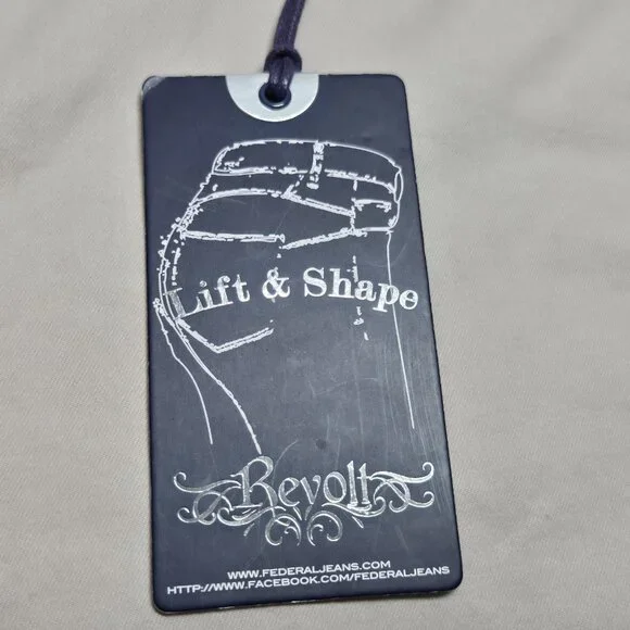 REVOLI Jeans Size 14W Tan Mid Rise Medium Wash Lift Shape Crop Beige (61) - Picture 4 of 11